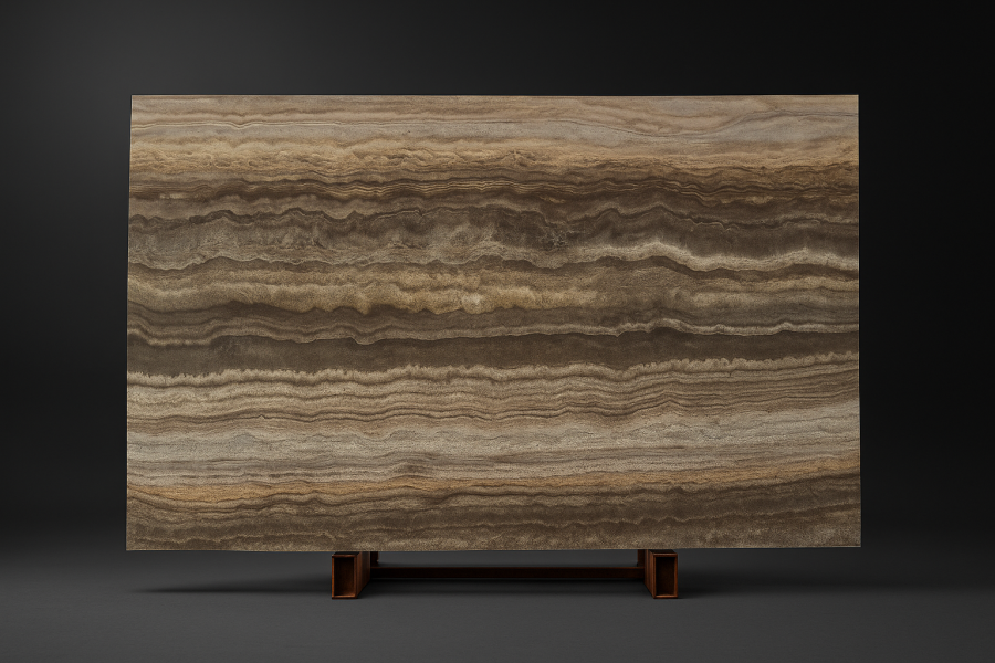 Vein-Cut Titanium Travertine