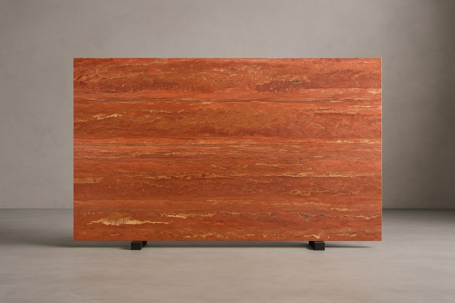 Vein-Cut Red Travertine