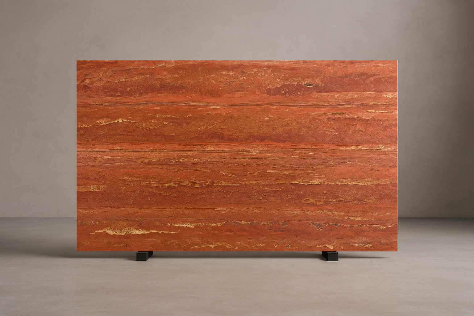 Vein-Cut Red Travertine